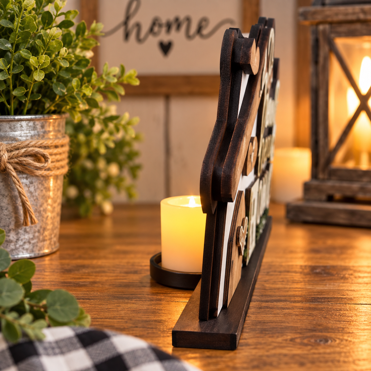 Family Makes This House a Home Lighted Shelf Sitter