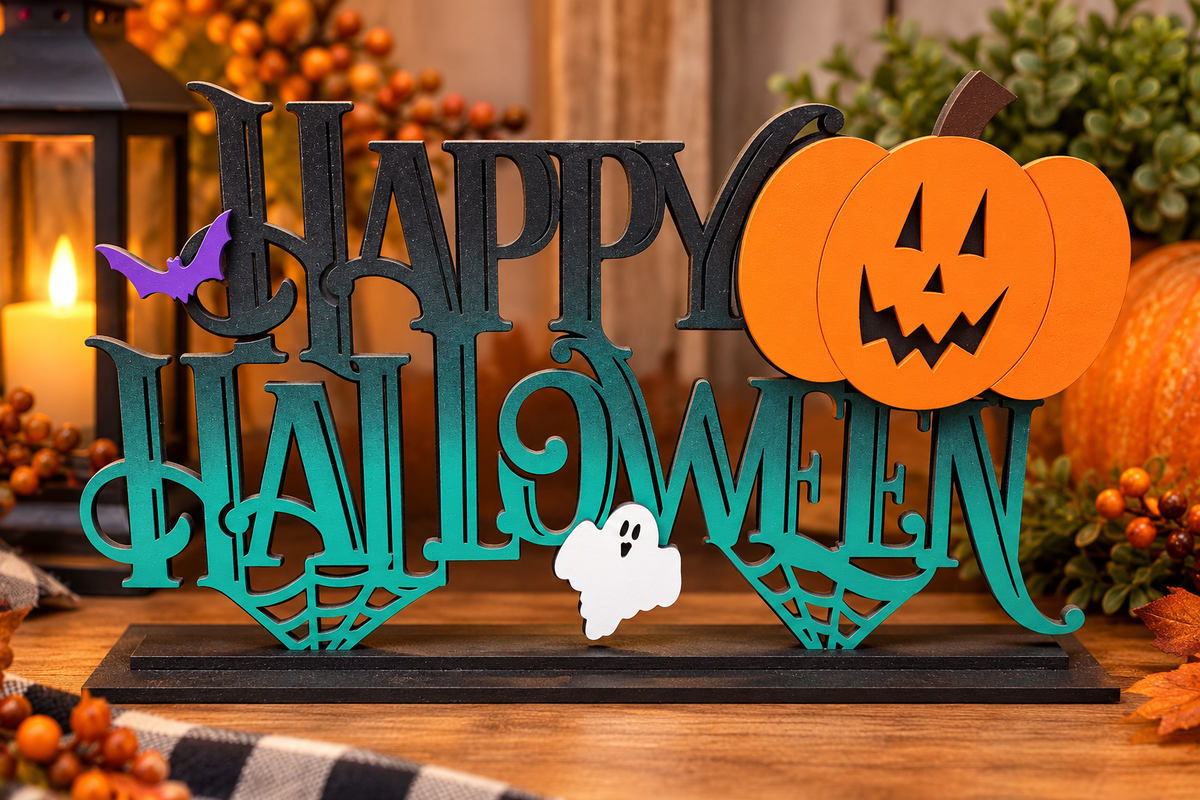Happy Halloween Ombre Shelf Sitter