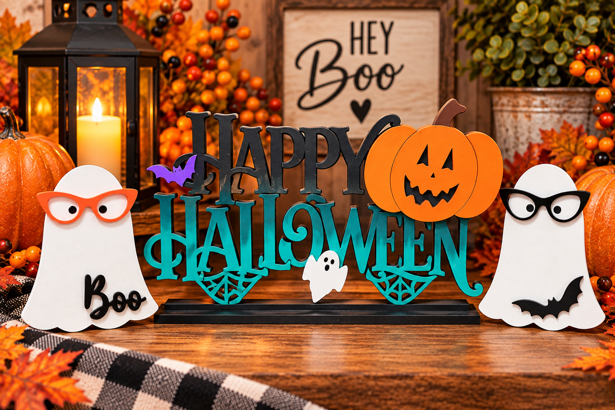 Happy Halloween Ombre Shelf Sitter