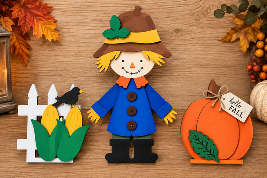 Fall Scarecrow – Interchangeable Insert Set Only